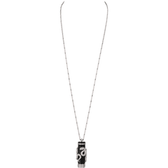 High Jewelry visible hour serpent décor pendant watch